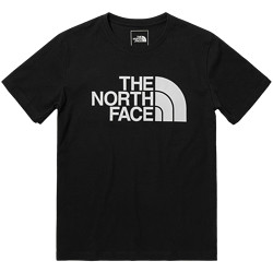 THE NORTH FACE 北面 短袖男七月戶外休閑經典印花LOGO圓領純棉T恤7WCI 黑色/7WCI-JK3