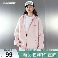 PRESSURE美式复古开衫卫衣百搭舒适情侣麂皮绒百搭卫衣长袖基础