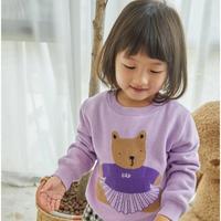 Gap 盖璞 女幼童春秋洋气小熊提花套头毛衣400395儿童装针织衫