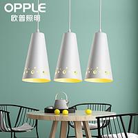 OPPLE 欧普照明 LED吊灯餐厅灯具三头吸顶餐吊灯饰 现代简约创意吧台 繁星  另购E27光源