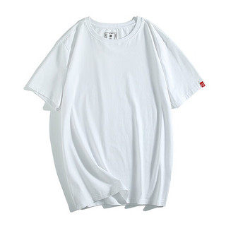 RIGORER 准者 T恤  圆领短袖光版  可DIY印制跑步  运动T恤男女 白色 S(170/88A)