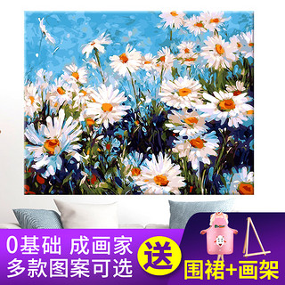 艾瓷尚 diy数字油彩画 红色雏菊