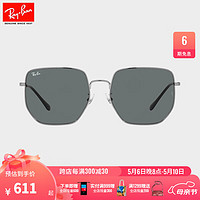 Ray-Ban 雷朋 RayBan）雷朋太阳镜墨镜大框复古开车出行时尚款0RB3764D 004/87银框深灰色镜片 尺寸59