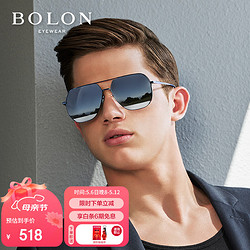 BOLON 暴龙 男士太阳镜 BL7021D70 黑框暗黑片 61mm