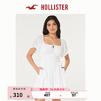 HOLLISTER 24春夏甜辣柔软短款短袖裙裤式连衣裙 女 358337-1 白色 S (165/88A)