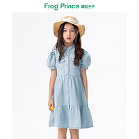 FROG PRINCE 青蛙王子 女童连衣裙夏装2024新款牛仔裙子洋气公主裙