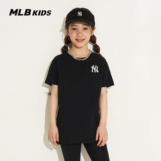 MLB 官方 女童队标T恤连衣裙运动可爱小logo裙子23夏季新款OPJ01