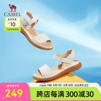骆驼(CAMEL)2024春季新款一字带凉鞋露趾休闲时装百搭平底凉鞋 L24M007605