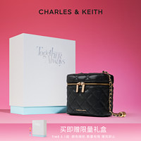 CHARLES & KEITH 520母亲节CHARLES&KEITH绗缝菱格拉链斜挎小盒子包CK2-80271114