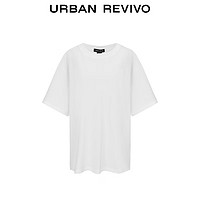 URBAN REVIVO 女士创意海报印花宽松T恤衫 UWJ440034 本白 XS