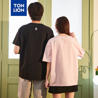 唐狮 TONLION情侣短袖T恤2024夏季新款印花简约休闲