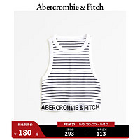 ABERCROMBIE & FITCH女装 24春夏新款 美式风辣妹 Logo 短款条纹背心 KI139-4422