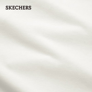 斯凯奇（Skechers）2024年春季男简约百搭针织长袖休闲T恤L124M031 棉花糖白/0074 5XL