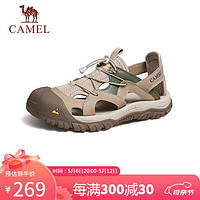 骆驼（CAMEL）透气网布疏水防撞包头城市户外运动凉鞋男 G14M396625 沙色 39 