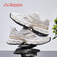 KAPPA卡帕男鞋运动老爹鞋子男2024春夏透气跑步鞋轻便软底休闲鞋 月灰色 42