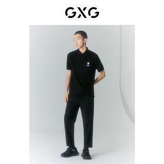 GXG奥莱 多色多款简约基础休闲裤男士合集 黑色休闲裤GD1020546C 170/M