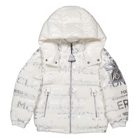 MONCLER 盟可睐 男童白色 Orans 徽标绗缝羽绒夹克