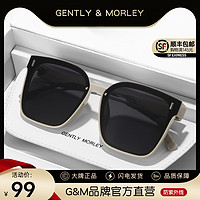 GENTLY MORLEY GM墨镜女2024新款大脸显瘦防晒太阳眼镜男开车偏光防紫外线韩版潮