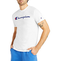 Champion 草写logo圆领短袖T恤T8533G-Y07718-045 白色