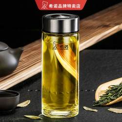 HEENOOR 希诺 单层玻璃杯男女士车载便携加厚耐热水杯简约家用大容量泡茶杯
