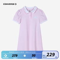 Converse匡威儿童装连衣裙2024夏季女童中大童公主裙子CNVG-DR-G012 淡紫色 120/60