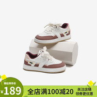 马骑顿 MQD秋季新款儿童板鞋小白鞋板鞋男童女童运动休闲板鞋 米白蓝
