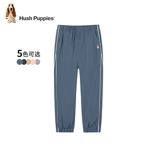 暇步士（Hush Puppies）童装儿童男女童夏季薄款梭织长裤柔软舒适百搭青春活力休闲长裤 雾霾蓝（F款） 105cm