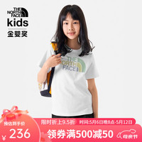THE NORTH FACE北面童装男女童纯棉短袖T恤户外透气24春夏|88ME FN4/白色 薄款 160cm XL（160/76）
