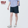 MUJI 無印良品 女式水洗平纹短裤