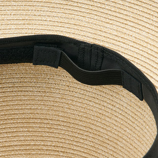 無印良品 MUJI（無印良品 ）防紫外线 可水洗折叠 宽边帽帽子防晒帽夏季太阳帽草帽DBA45A4S 米色 55-57cm