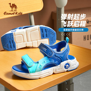 骆驼 CAMEL儿童凉鞋夏季沙滩鞋防滑魔术贴时尚撞色中大童D64B127027