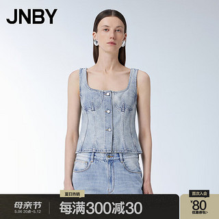 JNBY24夏背心修身圆领无袖5O4014260 995/牛仔洗兰 M