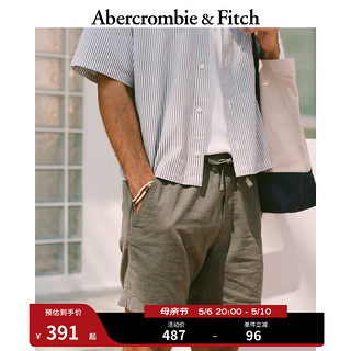 ABERCROMBIE & FITCH男装 时尚潮流美式复古经典宽松舒适抽绳运动休闲短裤 342583-2 橄榄绿 XL (180/98A)