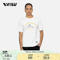 EVISU 2024春夏男士丝带海鸥和商标印花T恤2ESEPM4TS1185XXCT 白色 M
