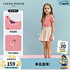 Teenie Weenie Kids小熊童装24夏季新款女童纯棉圆领提花舒适T恤