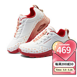 SKECHERS 斯凱奇 休閑鞋女鞋24春季新年款戶外運動鞋透氣耐磨低幫氣墊緩震跑步鞋子 177920-WRD 35