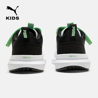彪马儿童运动鞋跑步鞋 彪马白-浅绿色-黑色 35 