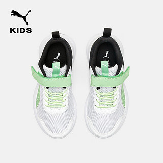 彪马儿童运动鞋跑步鞋 彪马白-浅绿色-黑色 32 