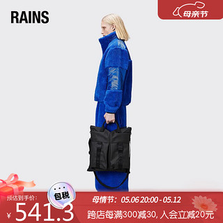 RAINS 时尚百搭防水托特包手提袋男女休闲拎包Trail Tote Bag W3黑色