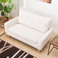 NITORI宜得利家居 家具 沙发客厅卧室可折叠布艺沙发 帕克4 米色