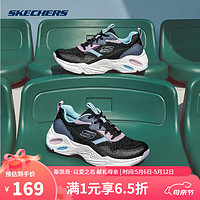 SKECHERS 斯凯奇 女鞋夏季轻薄透气运动鞋复古潮流百搭老爹鞋 896003/BKMT 黑色/多彩色 36