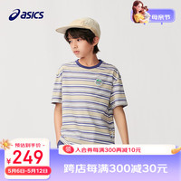 asics/亚瑟士童装2024年夏季新款男女童舒适柔软运动休闲短袖T恤