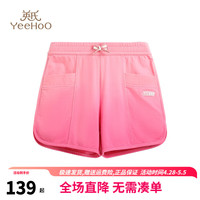 英氏(YEEHOO)女童裤子儿童运动短裤夏季薄款时尚运动裤中大童装洋气夏装新款 运动缤纷