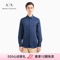 阿玛尼 EMPORIO ARMANIARMANI EXCHANGE24春夏AX男装翻领纯色休闲商务衬衫