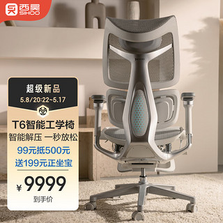 SIHOO 西昊 T6新一代智能人体工学椅 电脑椅办公椅子按摩老板椅 哈曼卡顿联名