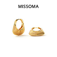 MISSOMA 赫拉女神系列守护符耳环脊纹复古小众设计18K镀金气质耳环