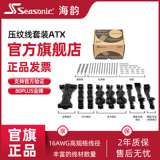 Seasonic 海韵 全模组电源 ATX压纹线套装 标配2组 8pin