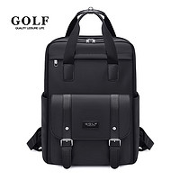 GOLF 高尔夫 双肩包男士运动休闲旅行防泼水通勤背包 款式8-黑色（买一赠一）