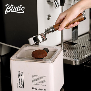 Bincoo 咖啡机手柄意式通用58mm无底手柄304不锈钢改装咖啡机配件萃取 正耳手柄-黑酸枝把手