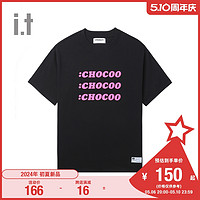 :CHOCOOLATE it :CHOCOOLATE男装圆领短袖T恤2024夏季新款潮流活力半袖002830
